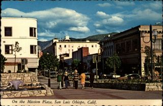 Old Mission San Luis Obispo California Mission Plaza Street View 1970s