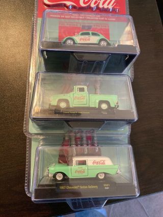 Green Coca - Cola Release Limited Ed Vw Bug - Pickup - Delivery - M2 Machines W Case