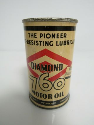 Vintage Diamond 760 Motor Oil Can Coin Bank Sb070