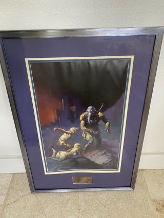 Frank Frazetta Man The Endangered Species Signed Numbered Lithograph 382/500