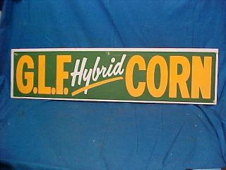 Vintage Glf Hybrid Corn Agricultural Farm Sign 21 " X 9 " Heavy Cardboard