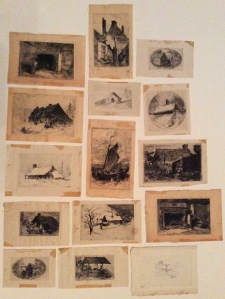 15 19th C.  Etchings By York Artist John M Falconer; African American Subject