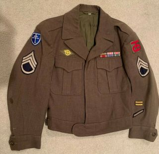 Partial Id Wwii Ww2 Us 90th & 79th Infantry Ike Jacket Uniform