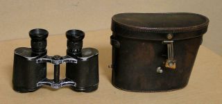Wwii Era Carl Zeiss Jena Dienstglas 6x30 H/6400 Military Binoculars