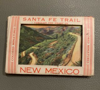 40’s Santa Fe Trail Through The Heart Of Mexico Colored Miniatures Postcards