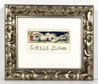 Pablo Picasso Mourlot Lithograph Vintage Limited Edition Framed