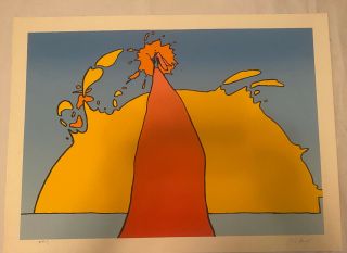 Peter Max " His Own Eclipse " Hand Signed Serigraph 5/250 Limited Edition