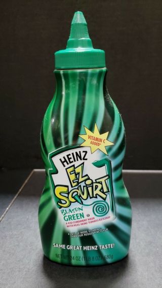 Heinz Ez Squirt Collectible Ketchup Bottles.  Hard To Find: Blastin Green