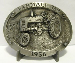 Ih International Harvester Farmall 350 Tractor Pewter Belt Buckle Limited Ed 335