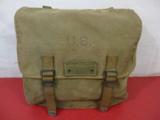 Wwii Era Us Army/usmc M1936 Canvas Musette Bag - Od Green Color 1945 - 3