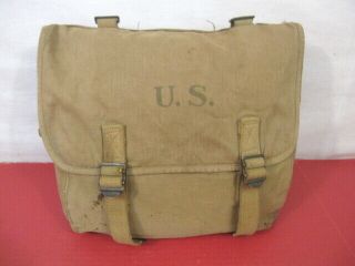 Wwii Era Us Army/usmc M1936 Canvas Musette Bag Or Pack Khaki Color - Dated 1941