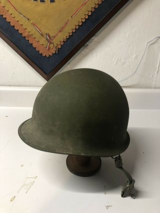 Vintage Us Wwii Ww2 M1 Helmet And Liner Made By Firestone.  Named Lt
