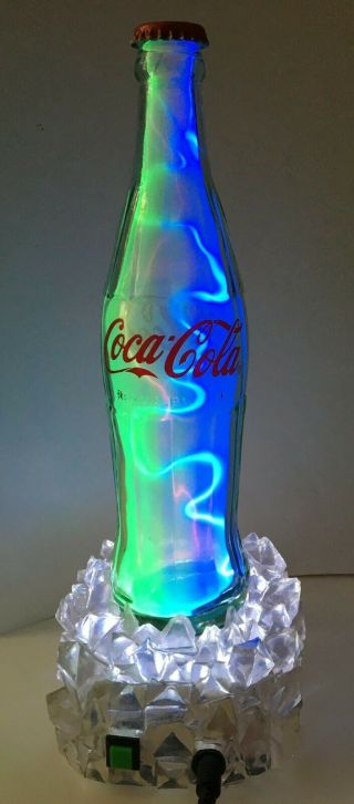 Vintage Coca - Cola Electroplasma Ice Lamp Collectors Electric Coke Bottle