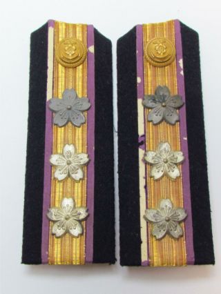 Ww2 Japanese Navy Officer Shoulder Boards Wwii Epaulettes War Medal Badge Patch