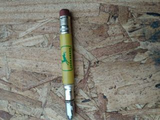 JOHN DEERE Bullet Pencil 4 - Leg Deer Geo.  H Tice Co.  Evart Michigan Great Eraser 2