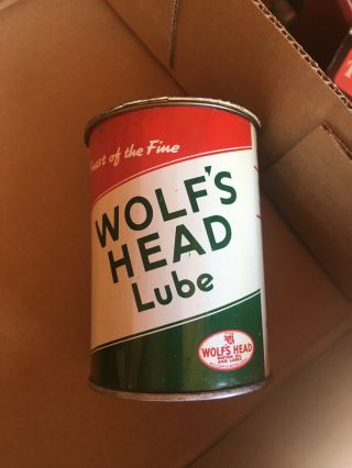 Vintage Wolf’s Head Lube 1 Lb.  Can - Oil Refining Company – Finest Of The Finest