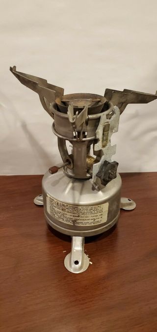Ww2 M - 1942 Us Military Issue Single Burner Field Stove 1945 With Tool