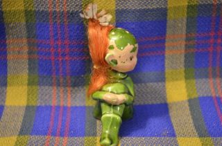 Vintage Red Haired Pixie Elf Sitting w/Knees Pulled Up - ?Japan - UNIQUE 2