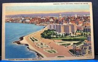 Cuba Havana National Hotel Vintage Postcard