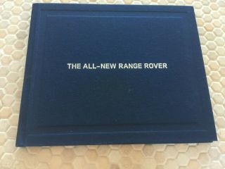 Land Rover Range Rover Hardback Press Dvd Book Brochure 2013 Usa Edition