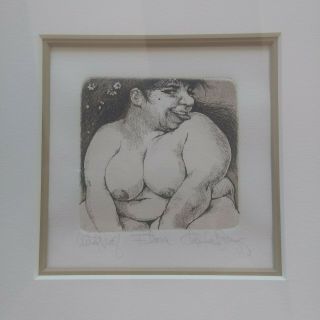 Vintage Charles Bragg A/p Etching Hand Signed Nude " Flora " Billy Hork Gallery