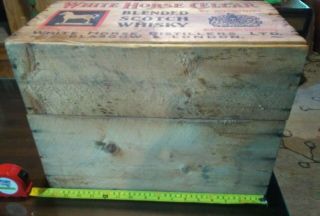 Vintage White Horse Cellar Scotch Whisky Wooden Crate Box Distillery 2