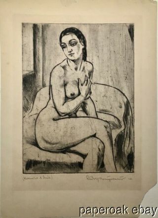 Rudolf Neugebauer Pencil Signed & Titled Nude Etching