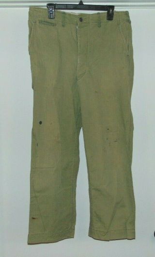 World War Ii Ww2 Us Army Hbt 13 Star Herringbone Uniform Trousers Pants