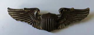Wwii Amcraft Sterling Us Army Air Force 3 " Wings Pin Badge