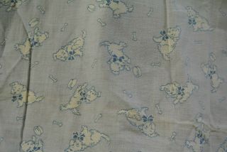 Vintage 30 ' s - 40 ' s Puppy Dog Print Cotton Fabric 39 