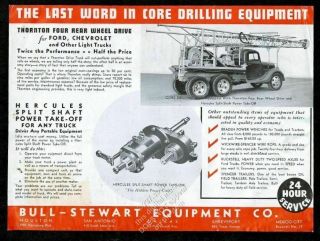 1937 Bull - Stewart Oil Well Drilling Thornton Rear 4wd Drive Truck Trade Print Ad