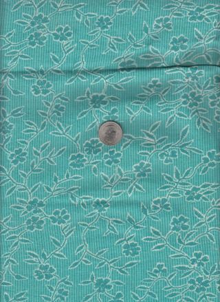 Vintage Feedsack Turquoise Blue Floral Feed Sack Quilt Sewing Fabric