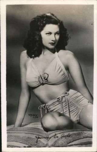 Actress Rppc Yvonne De Carlo Real Photo Post Card Vintage