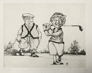 Charles Bragg The Perfect Couple 1988 Signed Etching Limited Edition