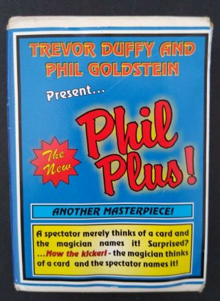 Phil Plus By Trevor Duffy & Phil Goldstein - Card Magic Masterpiece