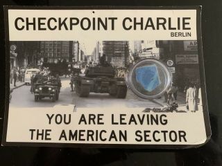 Checkpoint Charlie Berlin Wall Fragment Postcard