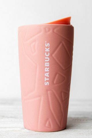 Starbucks - 2020 Spring Pink Ceramic 12oz - Travel Mug With Lid - Ceramic