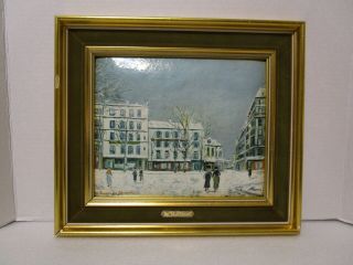 Maurice Utrillo 1934 Framed Art Enamel Cooper Rue Jeanne D’arc Prolongee A Paris