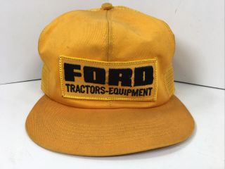 Vintage Ford Tractors Equipment Trucker Hat Mesh Snapback K Brand Made In Usa