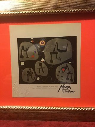 Joan Miro Hand Signed Lithograph with Frame 2