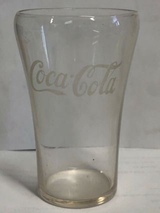 Rare 1923 - 1925 Coca Cola Etched Glass Modified Flair No Trademark In Tail Of C