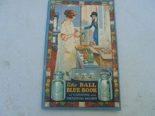 Vintage Booklet The Ball Blue Book Of Canning And Preserving Recipes Fruit Jars