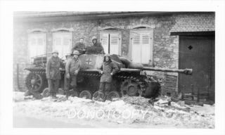 Wwii Photo - Destroyed German Stug Tank,  Battle Of The Bulge
