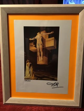 Salvador Dali Hand Signed Lithograph With,  Frame