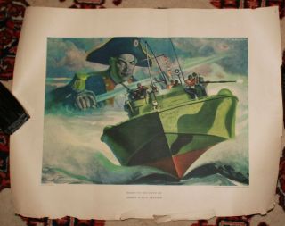 Wwii Ge Electric Boat Company Pt Boat Poster Heirs To Fame Of John Paul Jones