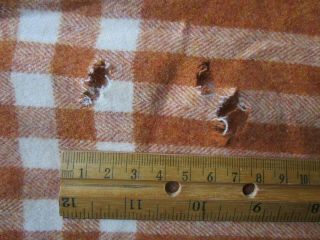 Pendleton Wool Throw Blanket Fringed Lightweight Ivory copper Stripe USA Made 3