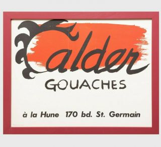 Alexander Calder (1898 - 1976) Lithograph Exhibition Poster Gouches At A 