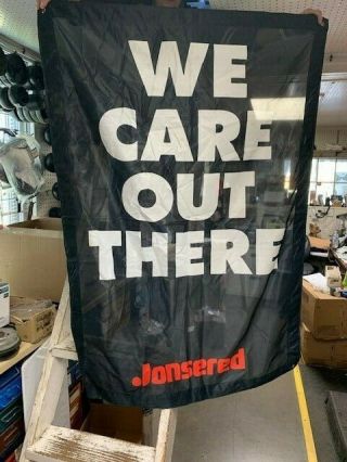 Jonsered " We Care Out There " Banner
