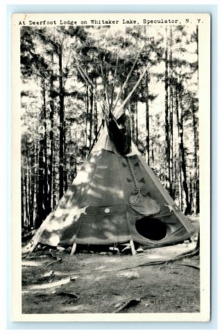 Deerfoot Lodge Speculator Ny Rppc Adirondacks Whitaker Lake Teepee Tent E6