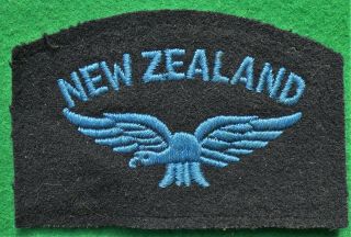 Early - Ww2 Era Shoulder Title " Tombstone " Rnzaf Royal Zealand Air Force